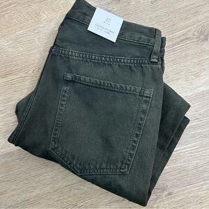 NWT Outerknown 100% Organic Cotton Green Straight Leg High Rise Jean